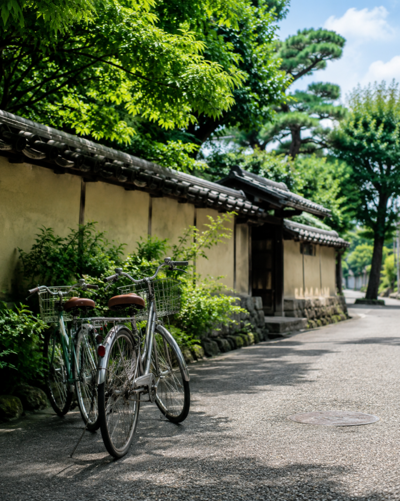 Lax奈良を拠点に夏の奈良を自転車で観光するイメージ